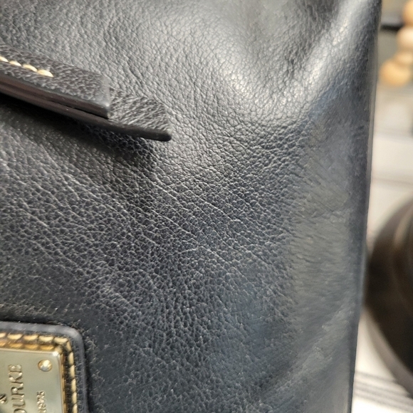 Dooney Bourke Black Genuine Pebbled Leather Shoulder Bag - Picture 14 of 16